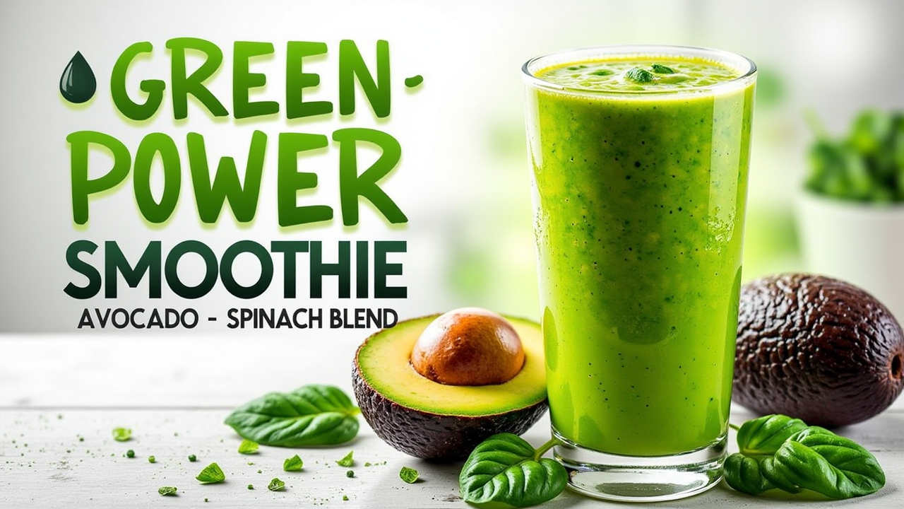 Healthy Avocado-Spinach Green Smoothie for a Nutritious Boost