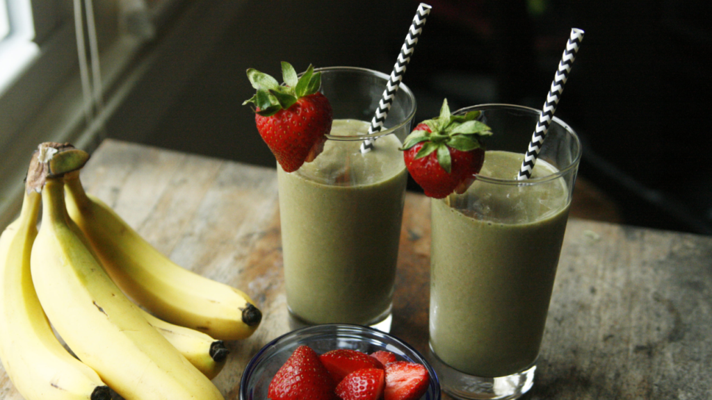 Strawberry Banana Green Energy Smoothie